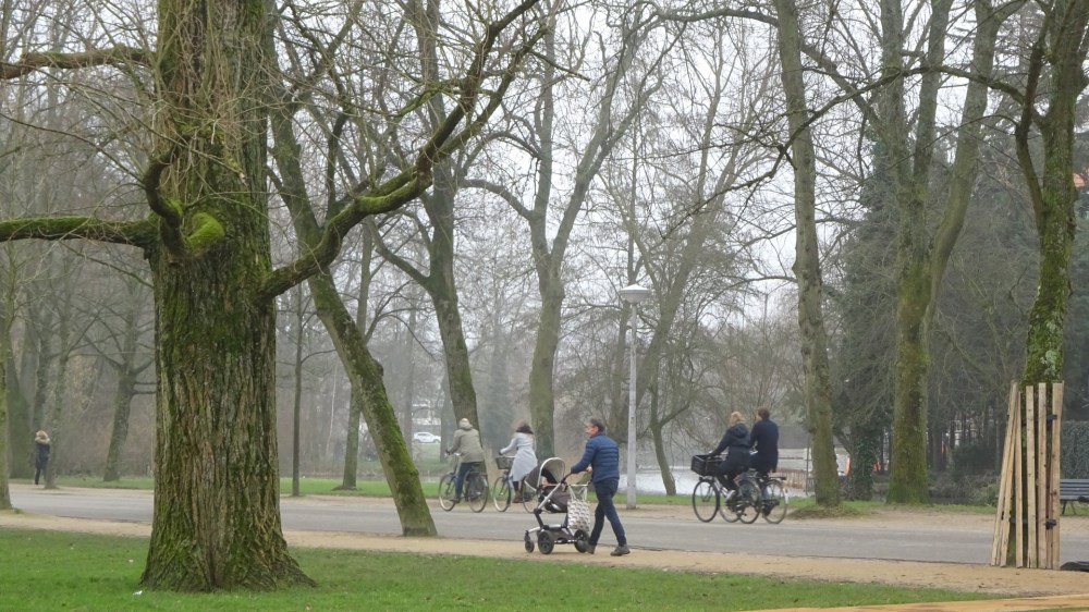 Wandelen en fietsen Vondelpark