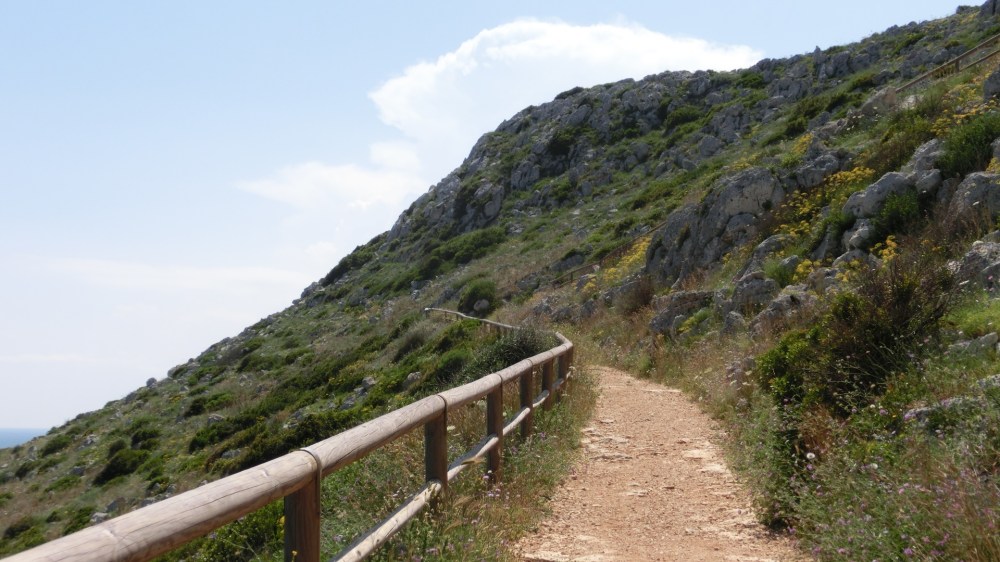 Pad vanaf de vuurtoren omhoog